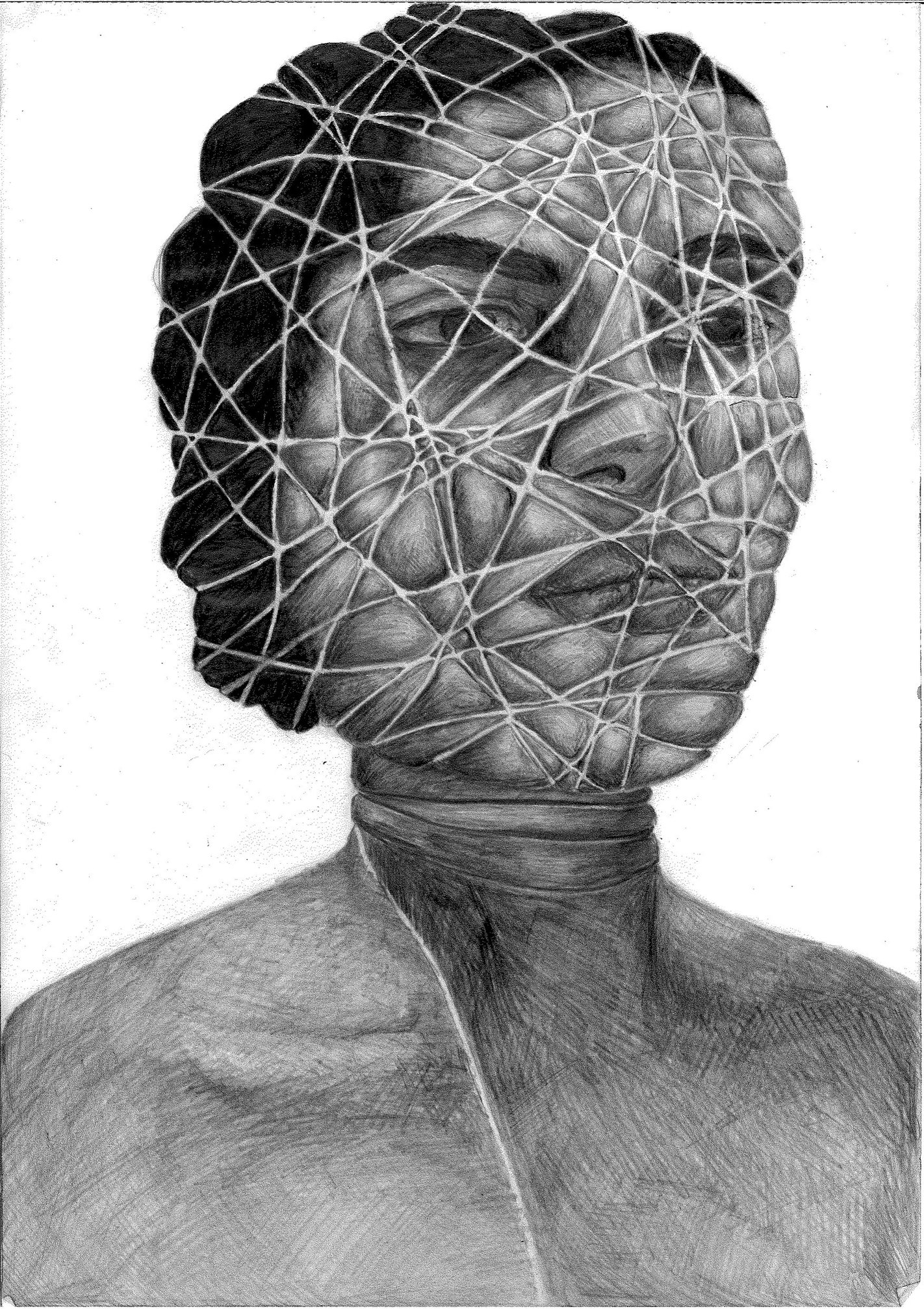 Woman wrapped in twine image