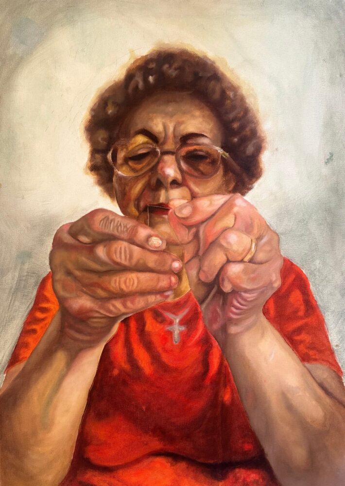 Grandmother Threading Time image