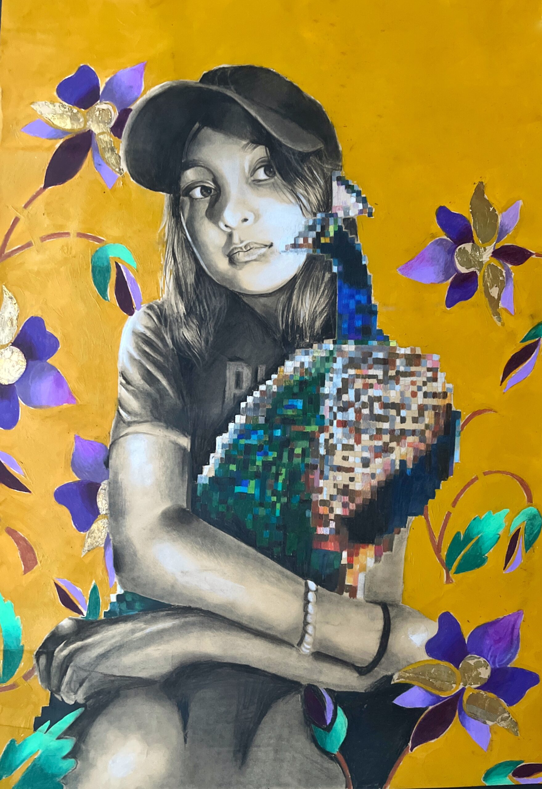 Pixelated Peacock  image