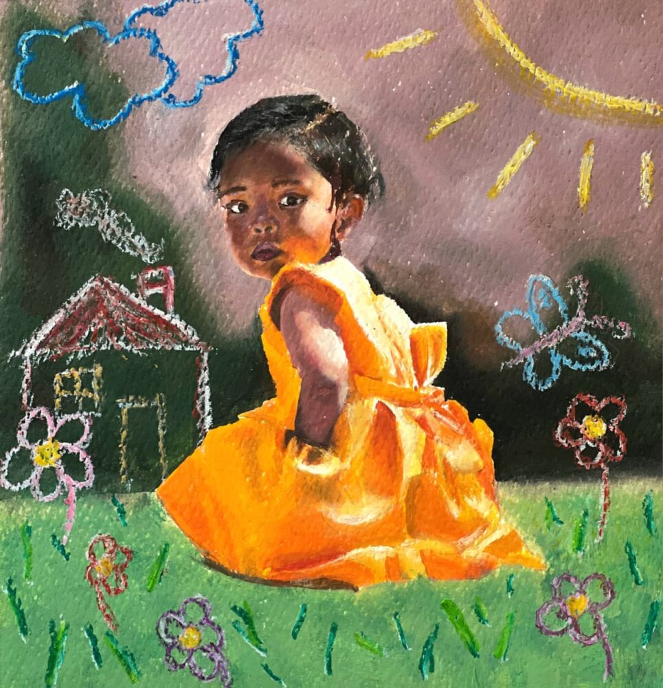 The world seen through the eyes of a child image